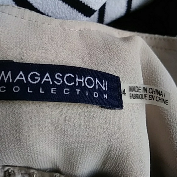 MAGASCONI COECTION BEIGE SILK FLAPPER DRESS, 4 - Picture 5 of 6